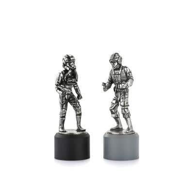 Rebel &amp; Imperial Pilot Rook Chess Piece Pair