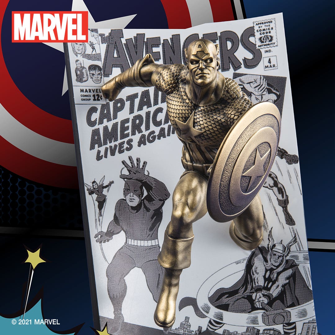 Captain America Pewter Mini Figurine by Royal Selangor