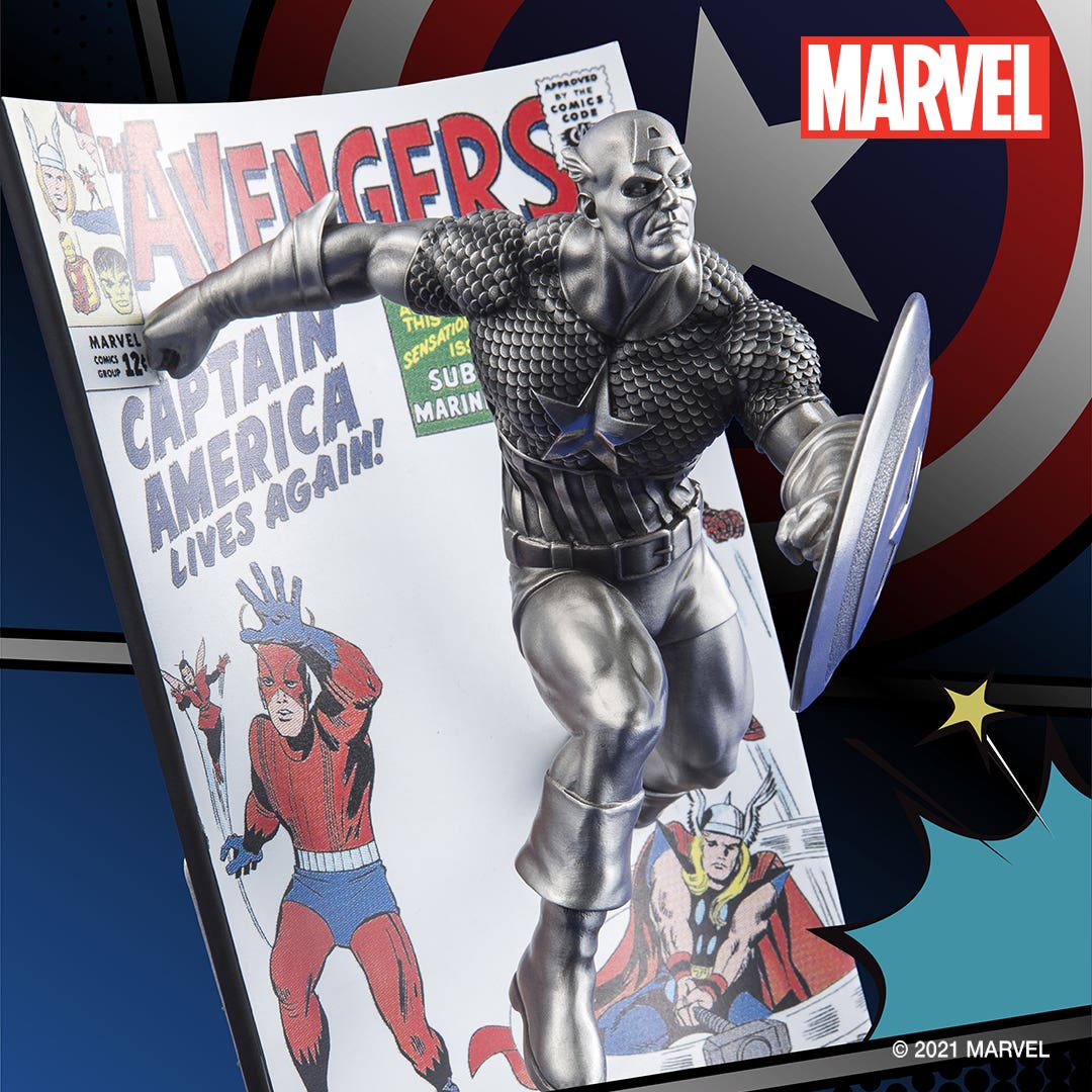 Captain America Pewter Mini Figurine by Royal Selangor